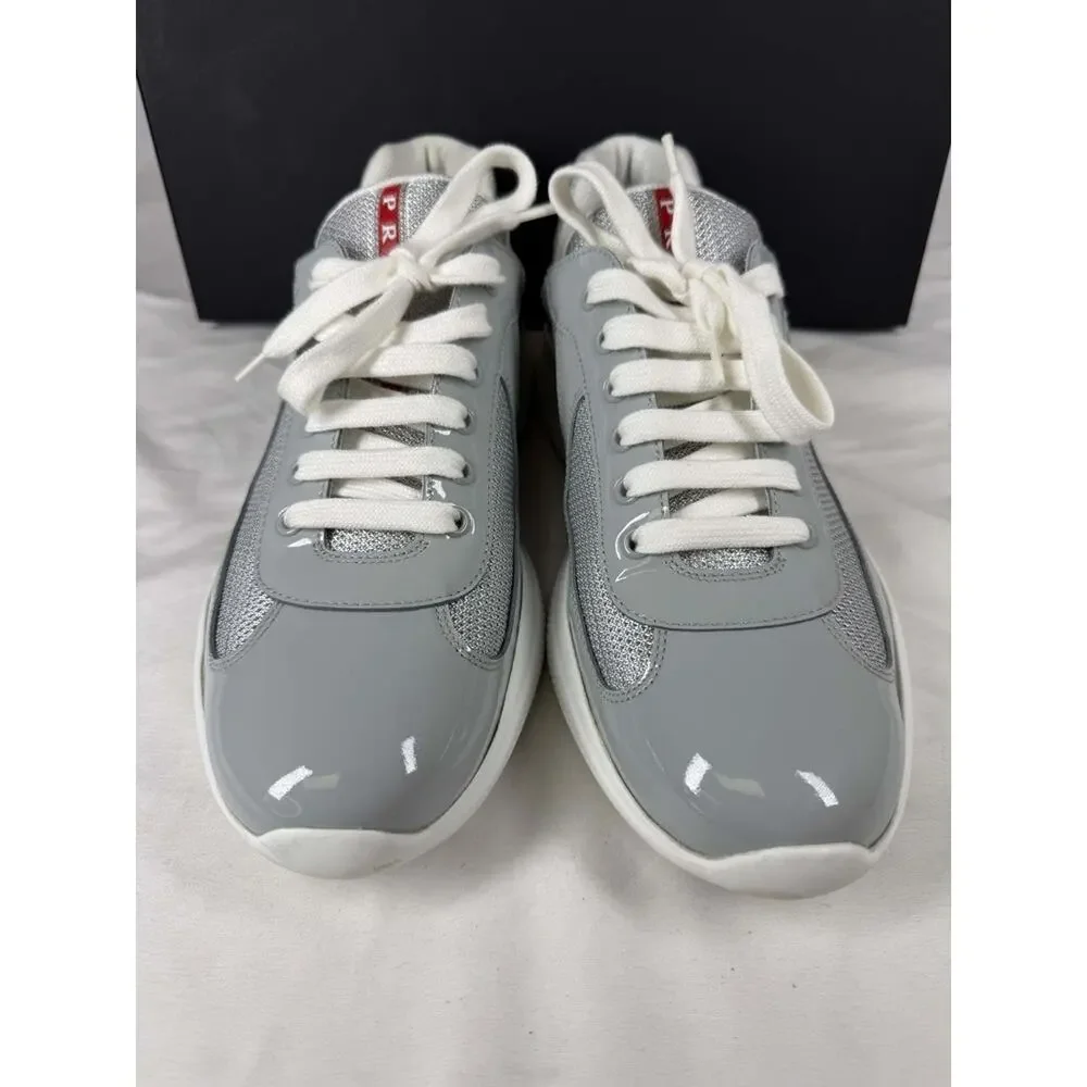 US Men's Size 10 Prada America Cup Silver in box SPB-JB 366785